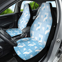 Bula Fiji Car Seat Cover Blue Makare Masi Tapa Pattern