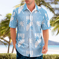 Bula Fiji Hawaiian Shirt Blue Makare Masi Tapa Pattern
