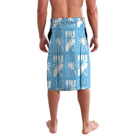 Bula Fiji Lavalava Blue Makare Masi Tapa Pattern