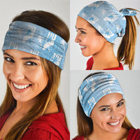 Bula Fiji Neck Gaiter Blue Makare Masi Tapa Pattern