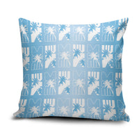 Bula Fiji Pillow Cover Blue Makare Masi Tapa Pattern