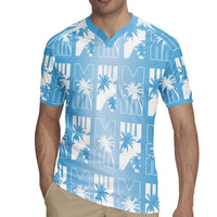 Bula Fiji Rugby Jersey Blue Makare Masi Tapa Pattern