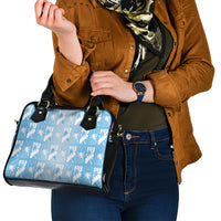 Bula Fiji Shoulder Handbag Blue Makare Masi Tapa Pattern