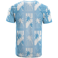 Bula Fiji T Shirt Blue Makare Masi Tapa Pattern