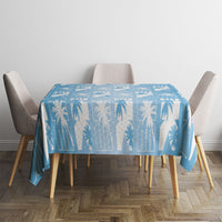 Bula Fiji Tablecloth Blue Makare Masi Tapa Pattern