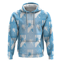 Bula Fiji Zip Hoodie Blue Makare Masi Tapa Pattern