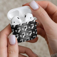 Bula Fiji AirPods Case Black Makare Masi Tapa Pattern