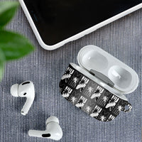 Bula Fiji AirPods Case Black Makare Masi Tapa Pattern