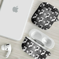 Bula Fiji AirPods Case Black Makare Masi Tapa Pattern