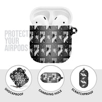 Bula Fiji AirPods Case Black Makare Masi Tapa Pattern