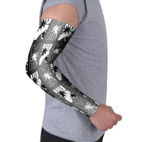 Bula Fiji Arm Sleeves Black Makare Masi Tapa Pattern