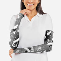 Bula Fiji Arm Sleeves Black Makare Masi Tapa Pattern