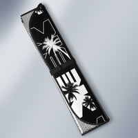 Bula Fiji Auto Sun Shade Black Makare Masi Tapa Pattern