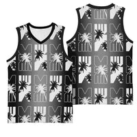 Bula Fiji Basketball Jersey Black Makare Masi Tapa Pattern