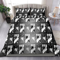 Bula Fiji Bedding Set Black Makare Masi Tapa Pattern
