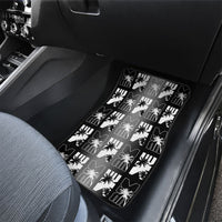 Bula Fiji Car Mats Black Makare Masi Tapa Pattern