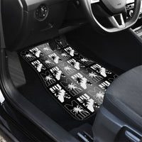 Bula Fiji Car Mats Black Makare Masi Tapa Pattern