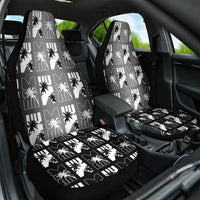 Bula Fiji Car Seat Cover Black Makare Masi Tapa Pattern