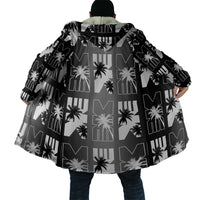 Bula Fiji Cloak Black Makare Masi Tapa Pattern