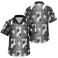 Bula Fiji Family Matching Puletasi and Hawaiian Shirt Black Makare Masi Tapa Pattern