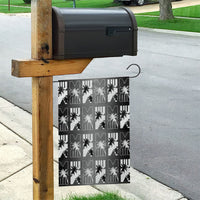 Bula Fiji Garden Flag Black Makare Masi Tapa Pattern