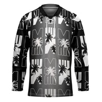 Bula Fiji Hockey Jersey Black Makare Masi Tapa Pattern