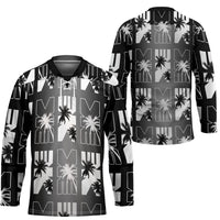 Bula Fiji Hockey Jersey Black Makare Masi Tapa Pattern
