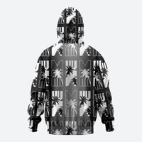 Bula Fiji Hoodie Black Makare Masi Tapa Pattern