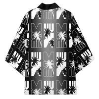 Bula Fiji Kimono Black Makare Masi Tapa Pattern