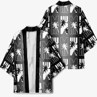 Bula Fiji Kimono Black Makare Masi Tapa Pattern