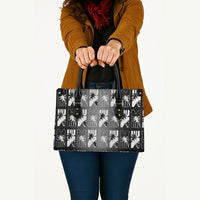 Bula Fiji Leather Bag Black Makare Masi Tapa Pattern