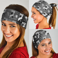Bula Fiji Neck Gaiter Black Makare Masi Tapa Pattern