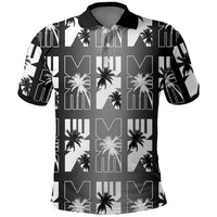 Bula Fiji Polo Shirt Black Makare Masi Tapa Pattern