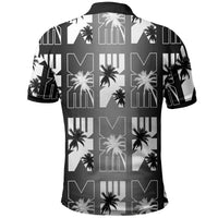 Bula Fiji Polo Shirt Black Makare Masi Tapa Pattern