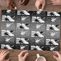 Bula Fiji Puzzle Black Makare Masi Tapa Pattern