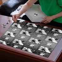 Bula Fiji Puzzle Black Makare Masi Tapa Pattern