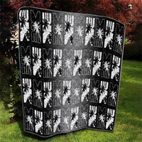 Bula Fiji Quilt Black Makare Masi Tapa Pattern