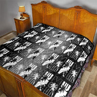 Bula Fiji Quilt Black Makare Masi Tapa Pattern