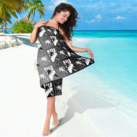 Bula Fiji Sarong Black Makare Masi Tapa Pattern