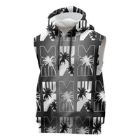 Bula Fiji Sleeveless Hoodie Black Makare Masi Tapa Pattern