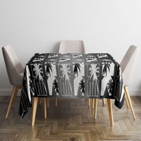 Bula Fiji Tablecloth Black Makare Masi Tapa Pattern