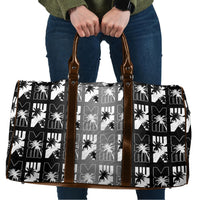 Bula Fiji Travel Bag Black Makare Masi Tapa Pattern