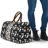Bula Fiji Travel Bag Black Makare Masi Tapa Pattern
