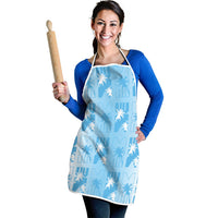 Bula Fiji Apron White Makare Masi Tapa Pattern