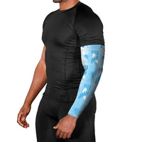 Bula Fiji Arm Sleeves White Makare Masi Tapa Pattern