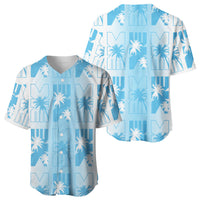 Bula Fiji Baseball Jersey White Makare Masi Tapa Pattern