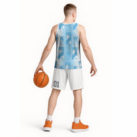 Bula Fiji Basketball Jersey White Makare Masi Tapa Pattern