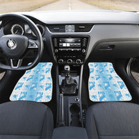 Bula Fiji Car Mats White Makare Masi Tapa Pattern