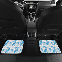 Bula Fiji Car Mats White Makare Masi Tapa Pattern