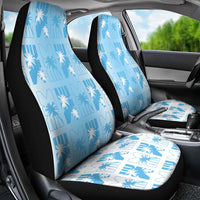 Bula Fiji Car Seat Cover White Makare Masi Tapa Pattern
